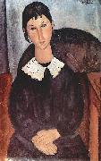 Amedeo Modigliani Elvira mit weissem Kragen Sweden oil painting artist